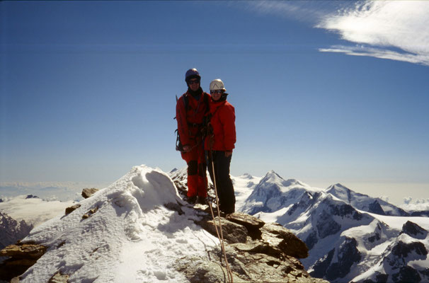 Mit Gerti auf dem Gipfel des Matterhorns