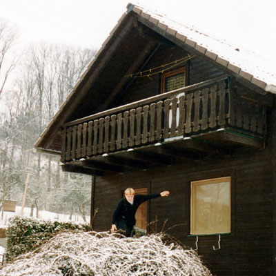 Bas in the snow.