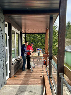 Der Balkon wird weiter saniert