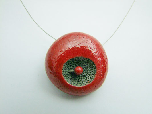 collier rond rouge