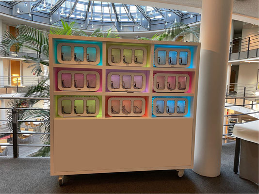 Dock&Go Style Handyladestation – kompakt, abschließbar, mit Branding-Option