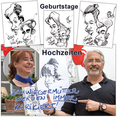 Der Messezeichner und Karikaturist kommt auf die Messe Berlin und sorgt für mehr Messebesucher an Ihrem Messestand. Mit digitalen Karikaturen oder auf A2 Blatt in schwarz weiss sorgt er für Unterhaltung Messestand. Der Eyecatcher und Publikumsmagnet. 