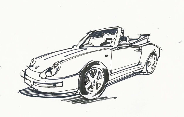 Unternehmenspräsentation mit einem Schnellzeicher in Augsburg ist immer eine gute Option. Karikaturen Ihrer Gäste mit Ihren Produkten - wie z.B. ein Auto von Porsche bleibt den Gästen in Erinnerung und sorgt so für Gesprächsstoff.  