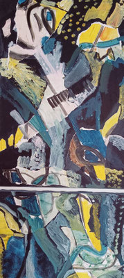 2 Leinwände 70 x 100 und 70 x 50 cm, Acryl auf Leinwand