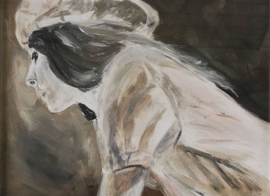 Öl auf Papier, 60 x 48 cm