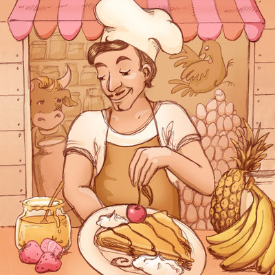 © Illustration für Senor Pastel Mobile Crêperie