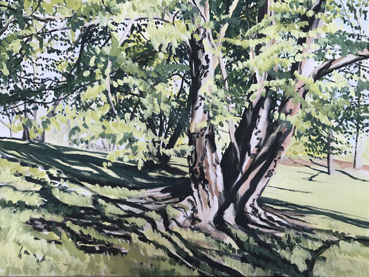 Hangeweiher 02, 2018, Ölfarbe auf Leinen, 30x40 cm