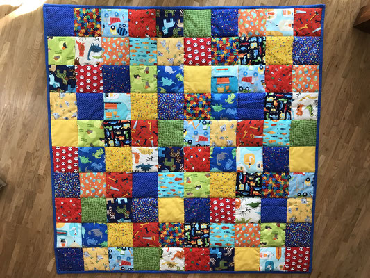 Babyquilt Patchworkdecke Krabbeldecke selbst genäht