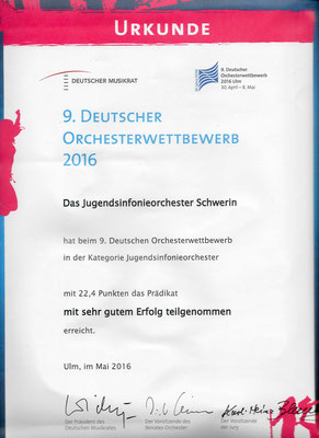 9. Deutscher Orchesterwettbewerb 2016