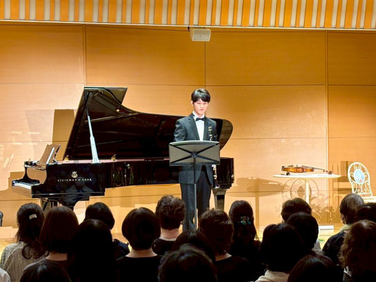 濵口侑大さん（クラリネット）の演奏