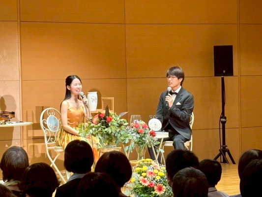 「正樹の部屋」の松本聖菜さん（ヴァイオリン）・生野正樹さん