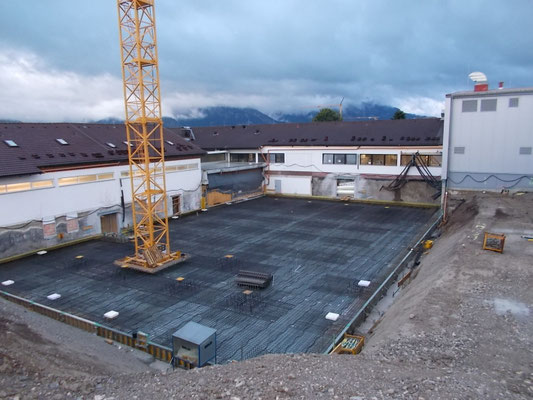 Bewehrung Bodenplatte für eine Industriehalle