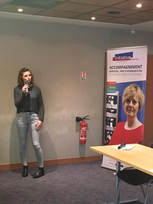 Alexandra en pleine présentation de l'association Initiative Essonne, partenaire et amie du Cj2e pour l'accompagnement des entreprises en Essonne !
