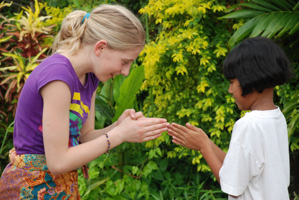 Children playing at village