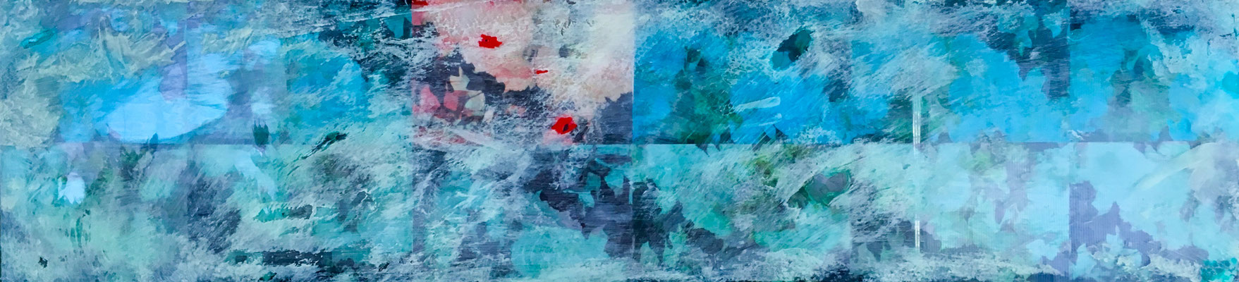 Kirschblüte |  36x150  |  Mischtechnik auf Plexiglas