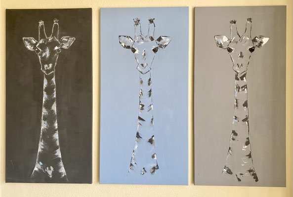 Wir behalten den Überblick (Triptychon)  | 100x150  | Acryl auf Leinwand