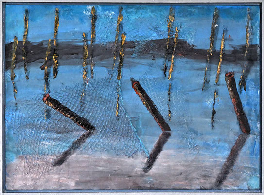 Neuenburgersee  | 60x45 | Gouache und Kreide auf Malkarton | gerahmt  |  2023