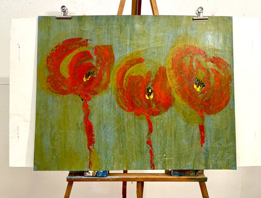 Tulpen |  50x70  |  Acryl auf Papier