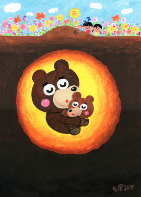 作品no.30 【サイズ】380ミリ×270ミリ　【使用画材】アクリル絵の具、TMKポスター紙　【価格】55,000円（税込／額付）