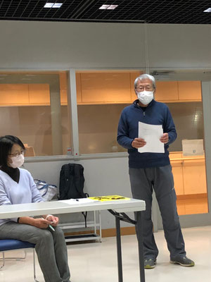 会長からご挨拶。