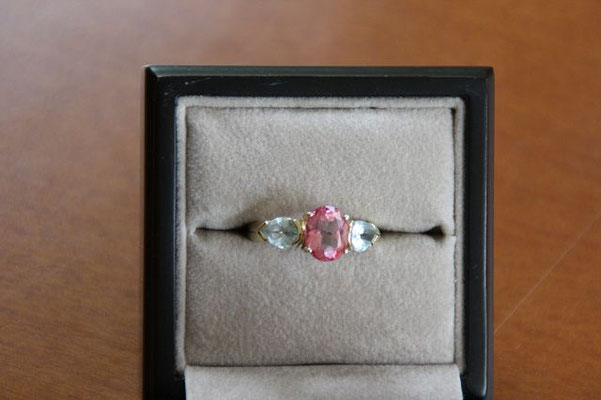 pink Topas und Aquamarine