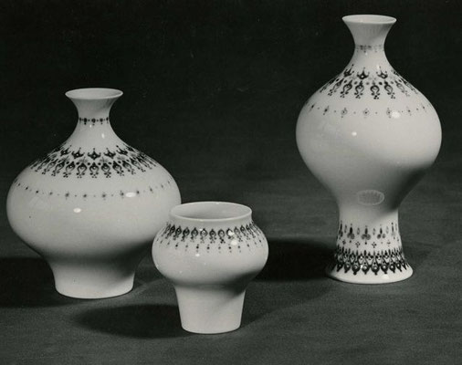 Formen Ilse Decho, Modelle 2208, 2209, 2211, Dekor Gerhard Nußmann