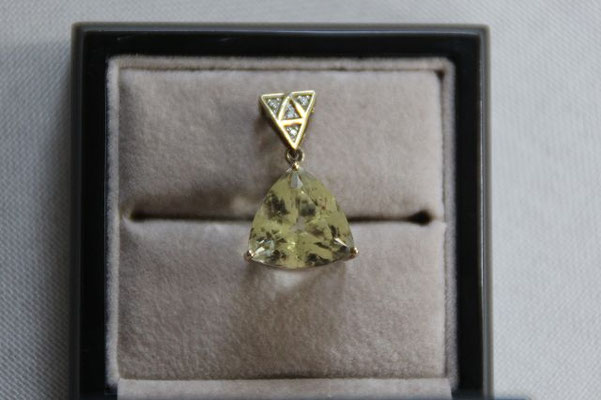 Limonen Citrin, Brasilien, 14 mm, 8,25 ct