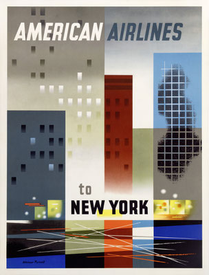 American Airlines - to New York - Weimer Pursell - 1950s