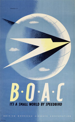 BOAC - It’s a small world by Speedbird- Tom Eckersley - 1947