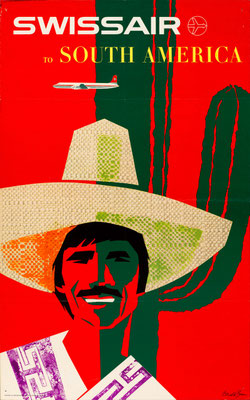 Swissair - to South America - Donald Brun -1959