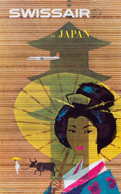 Swissair - to Japan - Donald Brun -1958