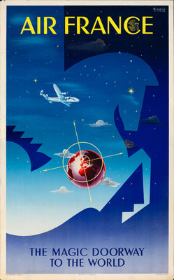 Air France - The Magic Doorway to the World - Badia Vilato - 1951