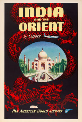 Pan American World Airways - India and the Orient by Clipper - 1950s