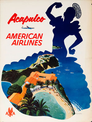 American Airlines - Acapulco - Fred Ludekens - 1950s