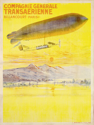 Compagnie Générale Transaérienne - Billancourt · Paris - 1909 or 1910 - XXL Poster: 121 cm x 160 cm !