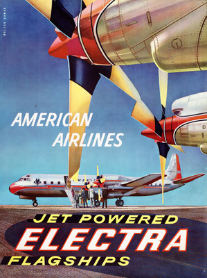 American Airlines - Jet Powered Electra Flagships - Walter Bomar - 1959