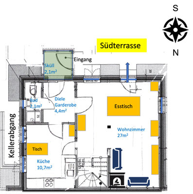 Grundriss EG (Möbel nicht maßstabsgetreu) 