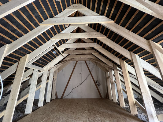 CHATEAUBRIANT : modification d'une charpente de maison dans le but d'aménager les combles 