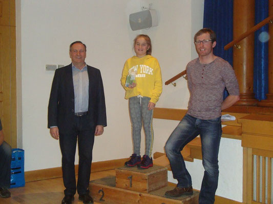 auch Sophia darf ganz oben stehen