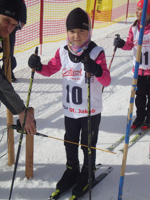 Viktoria wartet auf ihren Start....