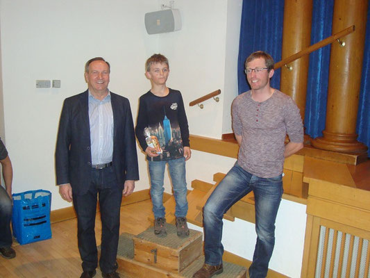 erstes Stockerl für Marius...