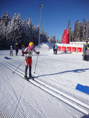 Julia beim Zieleinlauf