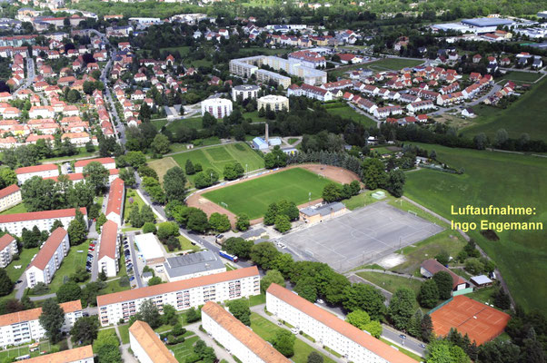Radeberg Südvorstadt, Schillerstraße, Sportplatz-Gelände