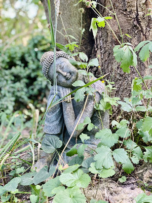 Der träumende Buddha (Foto by Laura Winter), Garten, Haus Ananda
