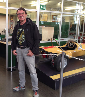 at a car museum in Llerida, Spain
