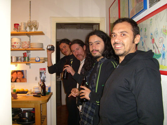 Huinca, Thrashmetal from Chile, in our house, September 2008