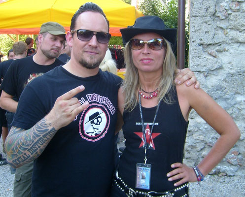 Reina with Micheal Poulsen, Volbeat, Metal Festival Minning, 2008