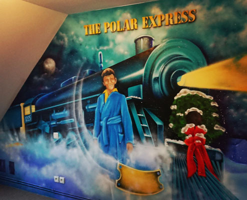 Chambre de petit garçon sur le thème "Polar Express" 