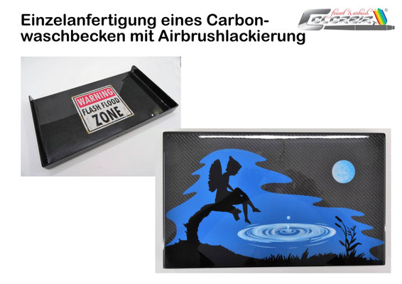 Carbon Waschbecken Lakcierung
