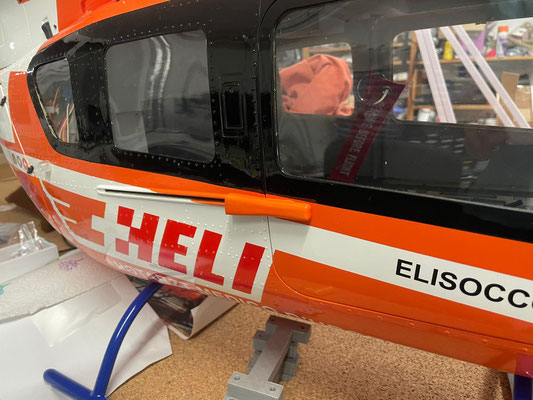 RC Hubschrauber Teilelackierung